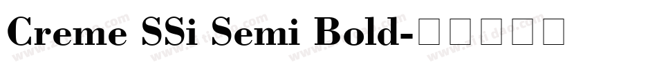 Creme SSi Semi Bold字体转换